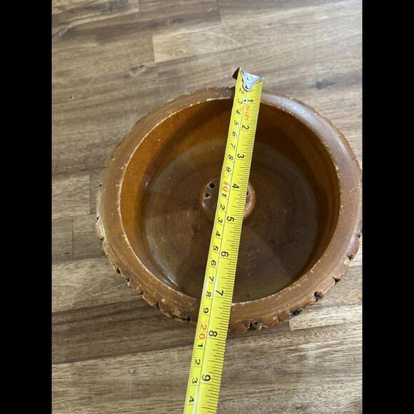 Vintage Handcrafted Ellwood Rusticware Souvenir Wood Nut Bowl Wooden - Picture 6 of 7